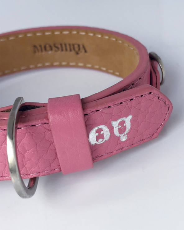 Exclusive dog collar from genuine leather Moshiqa