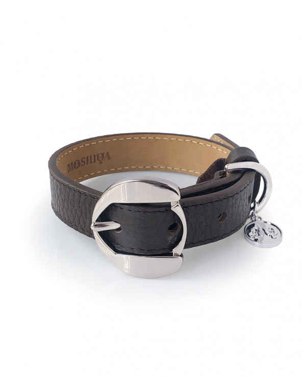 Exclusive dog collar from genuine leather Moshiqa