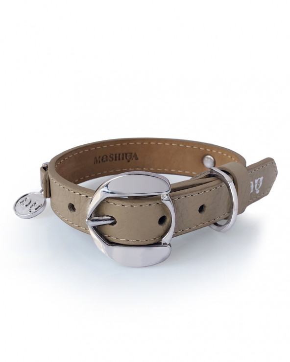 Exclusive dog collar from genuine leather Moshiqa