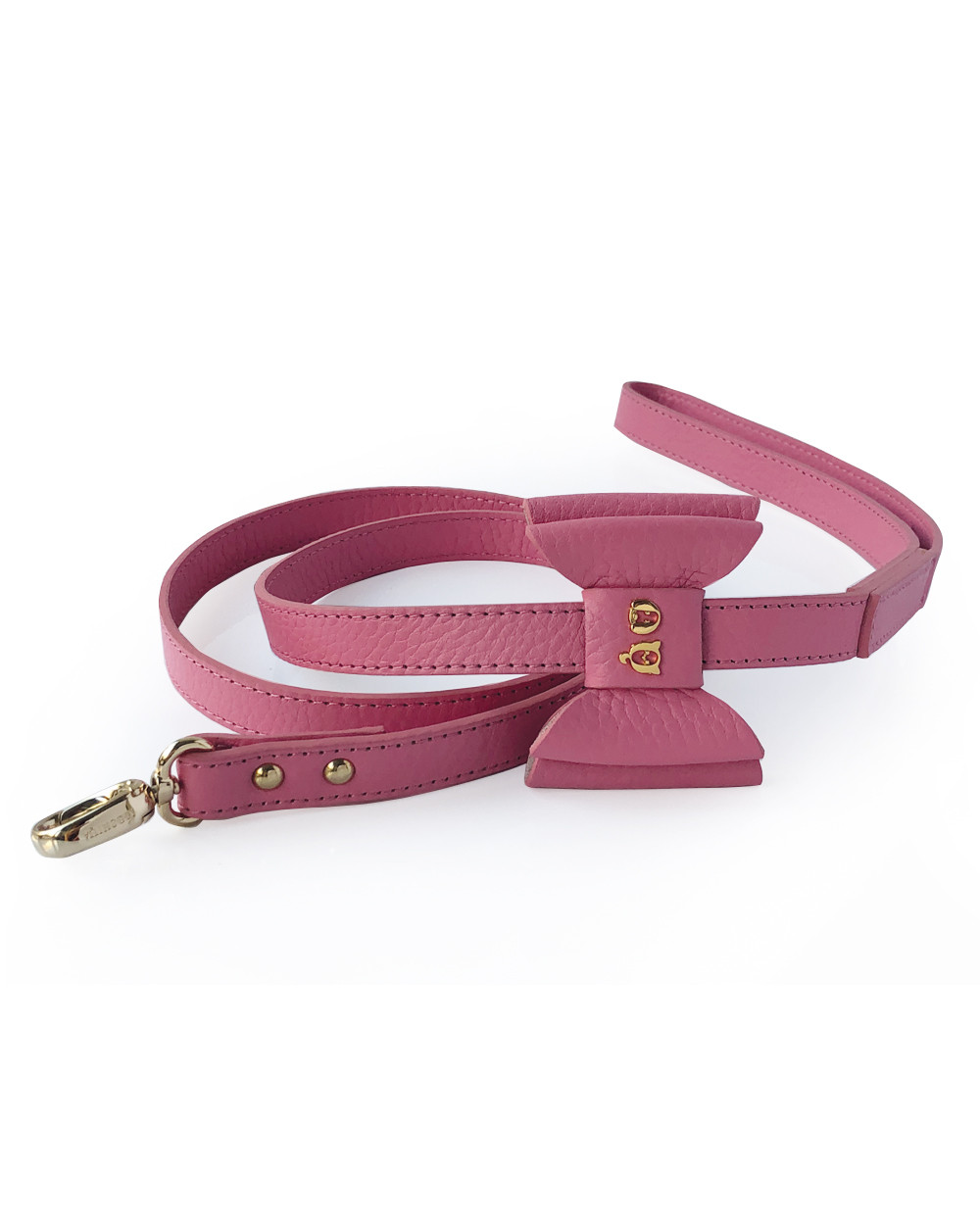 Exclusive leash in pink with a pretty bow.